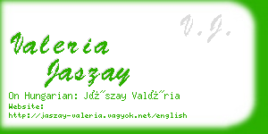 valeria jaszay business card